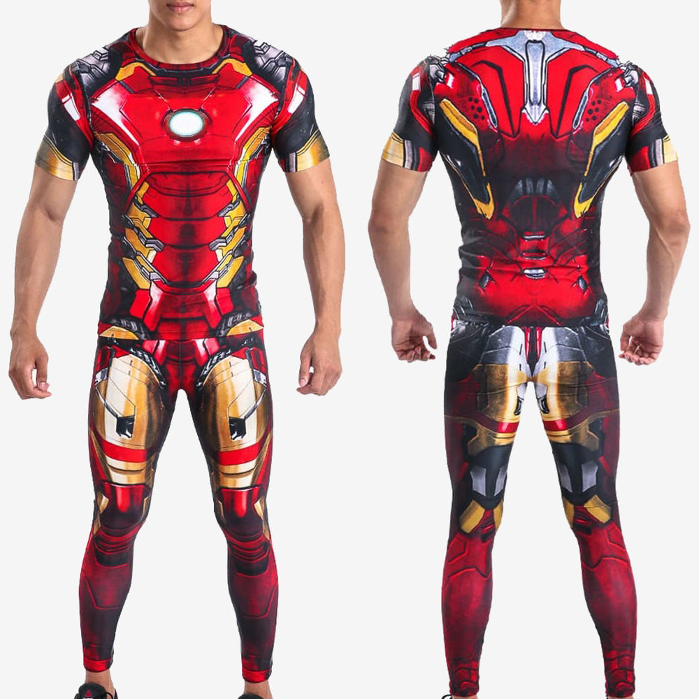 Avengers Iron Man Suit Costume Cosplay Sport Jumpsuit Bodysuit For Kids Adult Unibuy