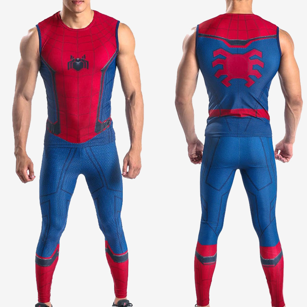 Spider-Man: Homecoming Costume Cosplay Sport Running Suit For Kids Adult Unibuy