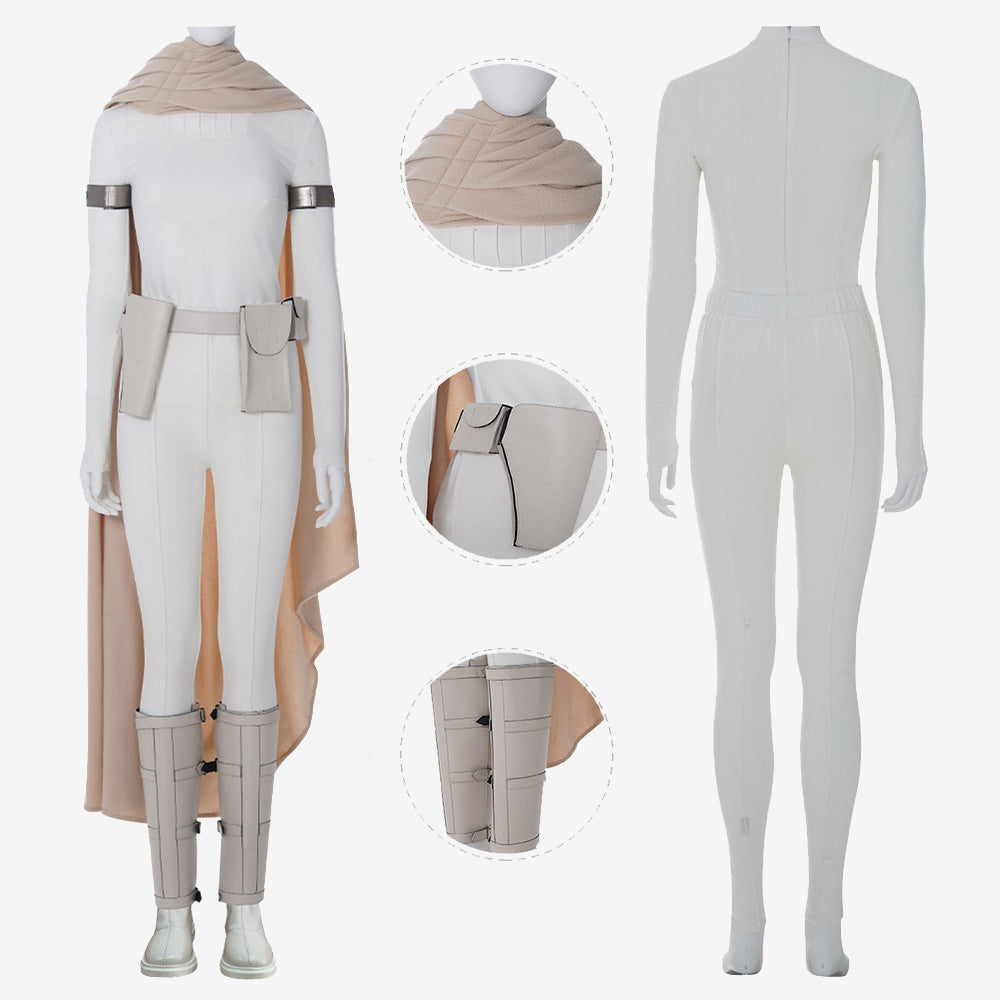 Padme Amidala Costume Cosplay with Cloak Star Wars Legion Outfit Unibuyplus