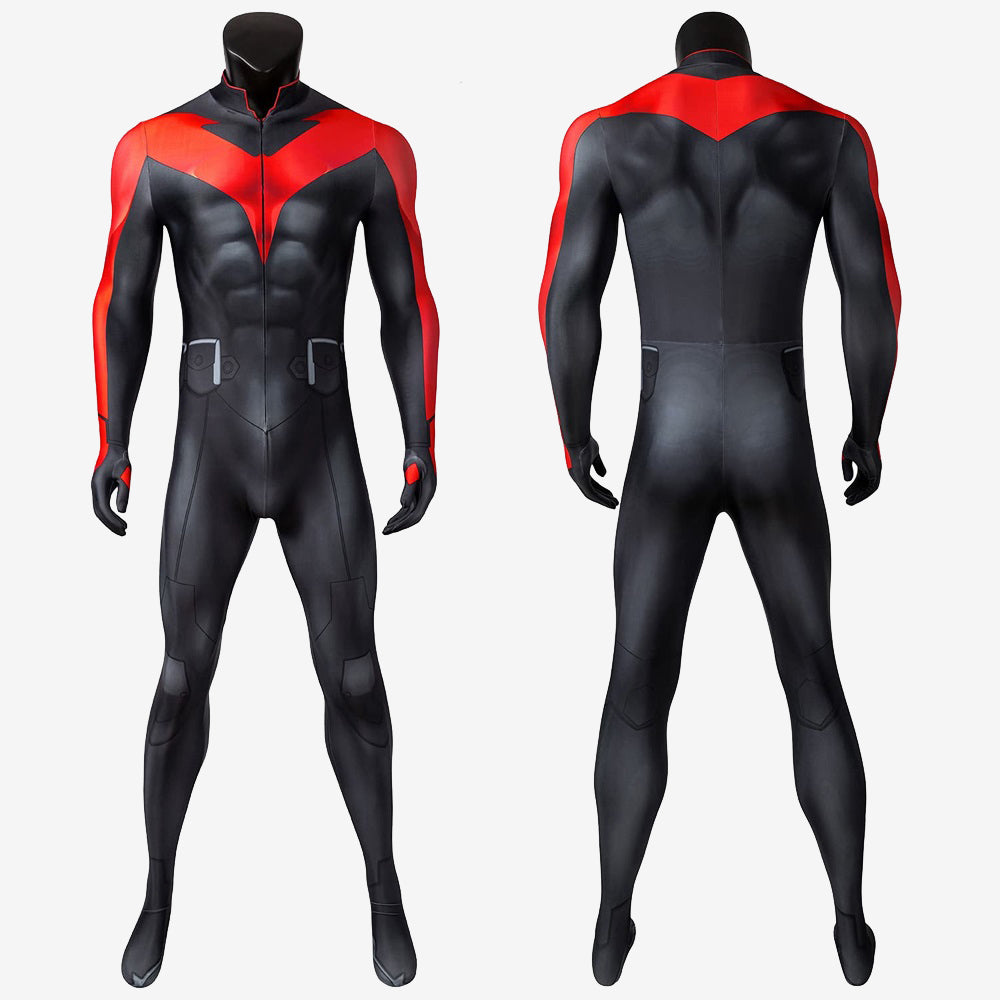 Teen Titans: The Judas Contract Blue V Costume Cosplay Suit Dick Grayson Unibuyplus