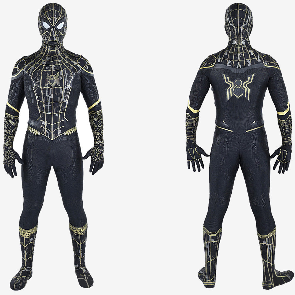 Spider-Man 3 Costume Cosplay Suit Peter Parker Black Jumpsuit For Men Kids Unibuy