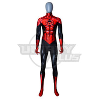 Green Lantern Red Lantern Costume Cosplay Suit Bodysuit For Kids Adult