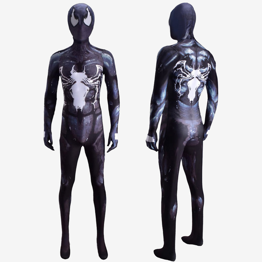 Movie Venom Costume Cosplay Suit Eddie Brock Jumpsuit Bodysuit