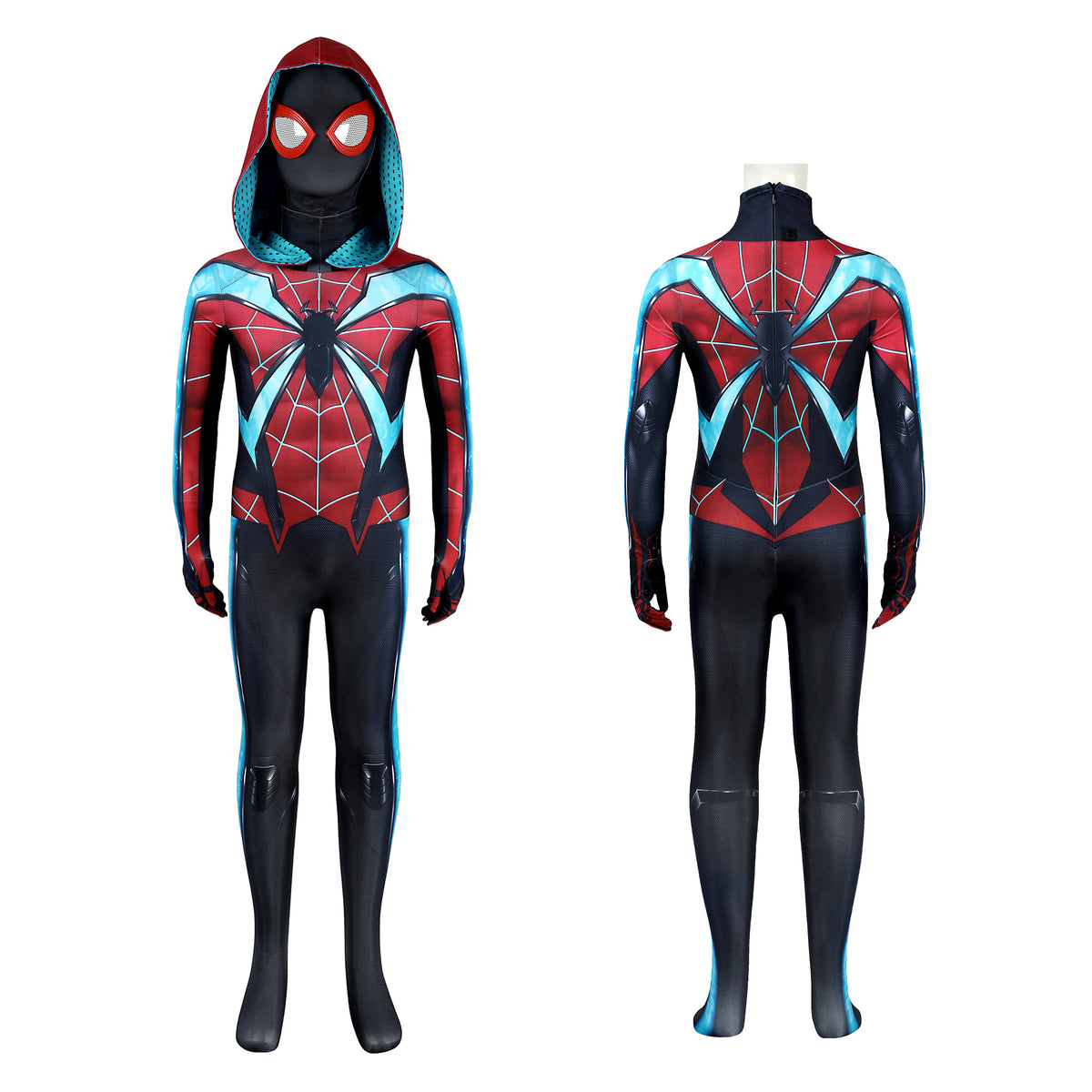 Marvel's Spider-Man 2 Miles Morales Evolved Suit Costume Cosplay Kids