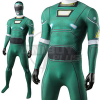 Gekisou Sentai Carranger Green Racer Bodysuit Cosplay Costume For Kids Adult