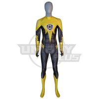 Green Lantern: Emerald Knights Yellow Lanterns Costume Cosplay Suit Sinestro Corps Bodysuit For Kids Adult