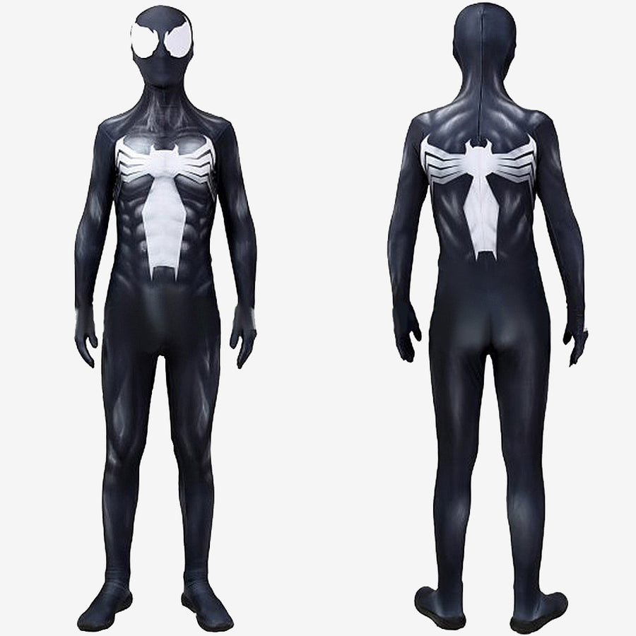 Venom Spider-Man Symbiot Costume Cosplay Suit Bodysuit For Men Kids