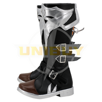 Genshin Impact Diluc Shoes Cosplay Men Boots Red Dead of Night Ver.3 Unibuy