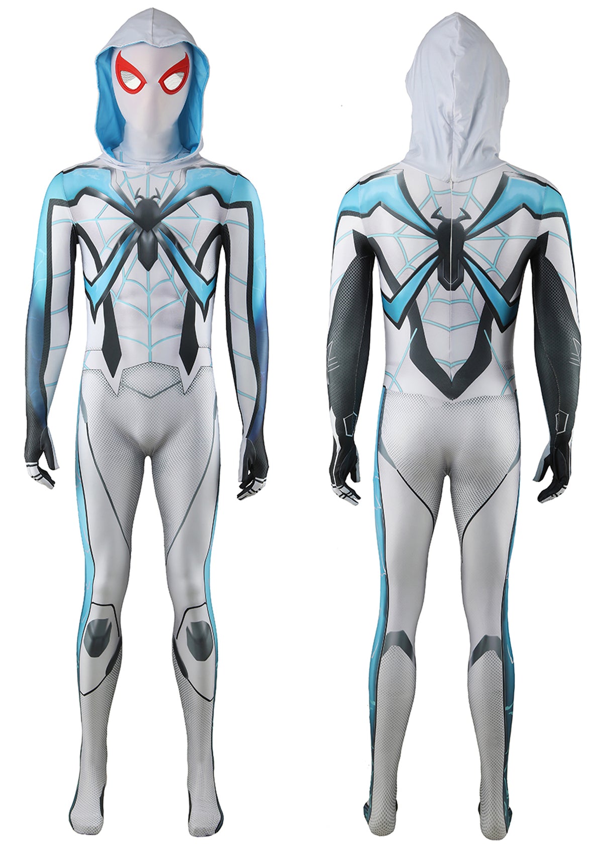 Marvel's Spider-man 2 Miles Morales Bodysuit Costume Cosplay Blue For Adult Kids