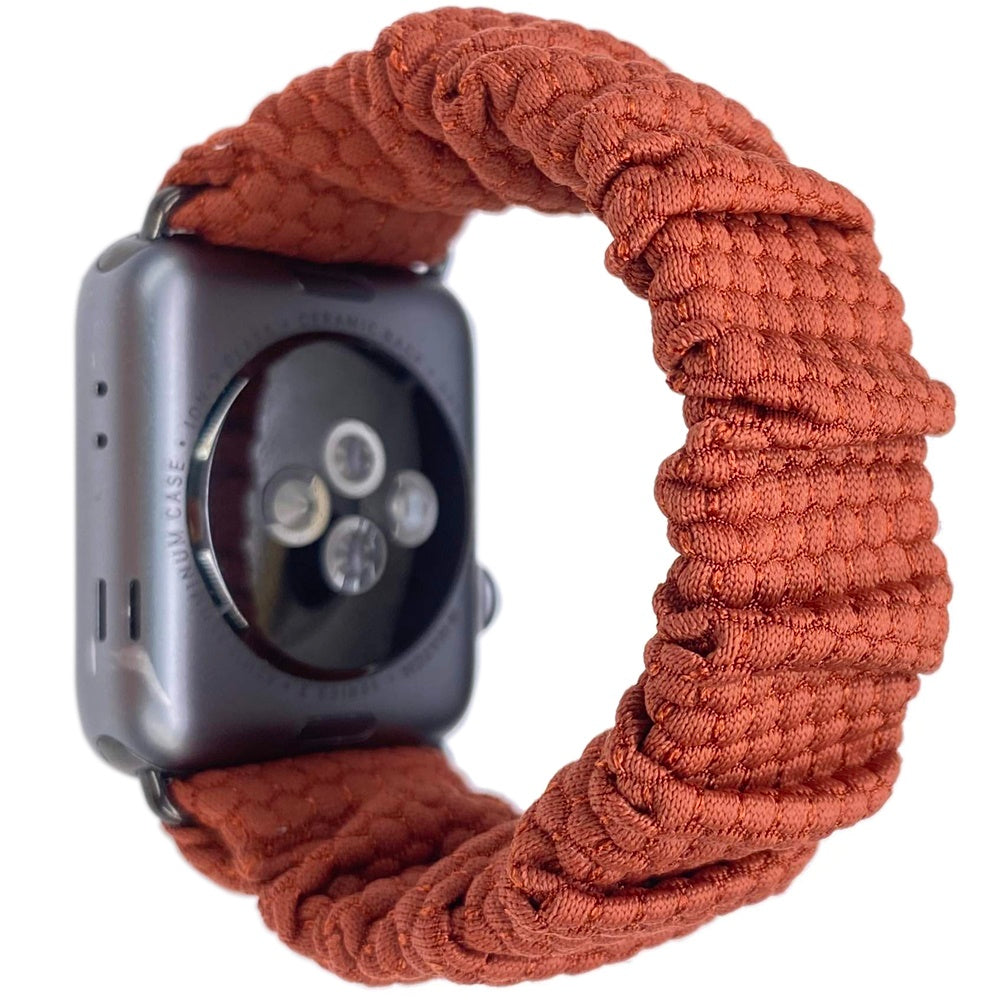 Hexagon Athletic Watch Bands Scrunchy Rusty Rose Watch Straps for iWatch Series 5 4 3 2 1