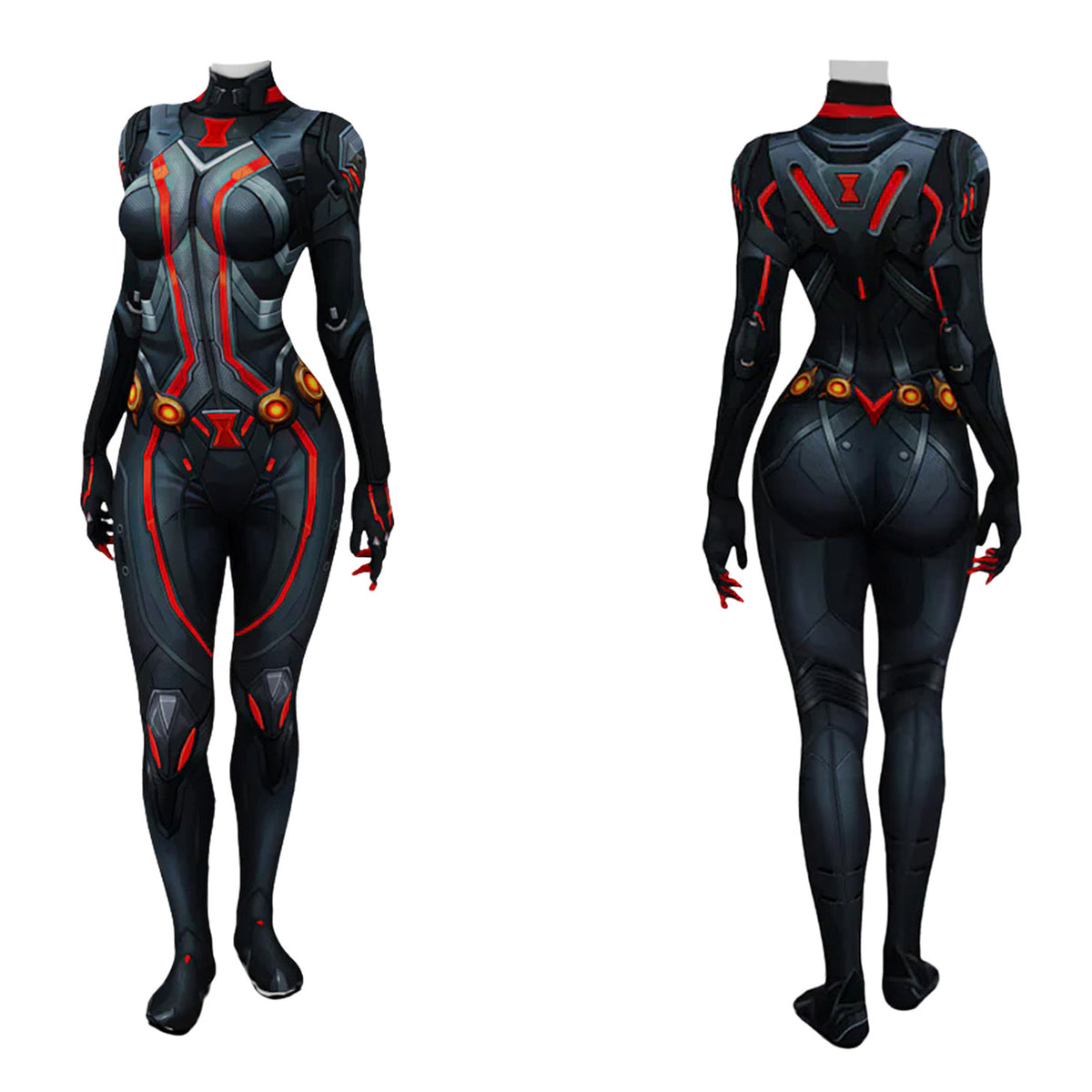 Marvel Rivals Black Widow Costume Cosplay Suit Bodysuit For Kids Adult