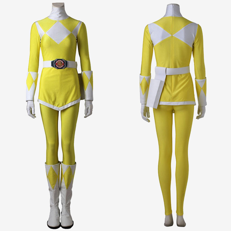 Power Yellow Ranger Costume Cosplay Suit Rangers Unibuy