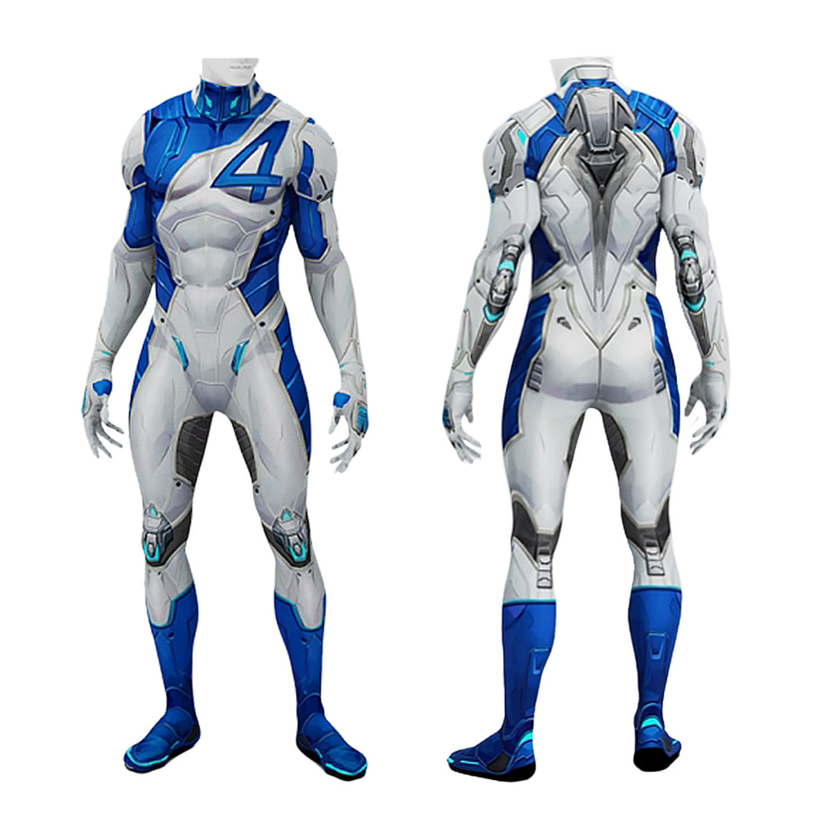 Marvel Rivals Mr. Fantastic Costume Cosplay Suit Reed Richards Bodysuit For Kids Adult