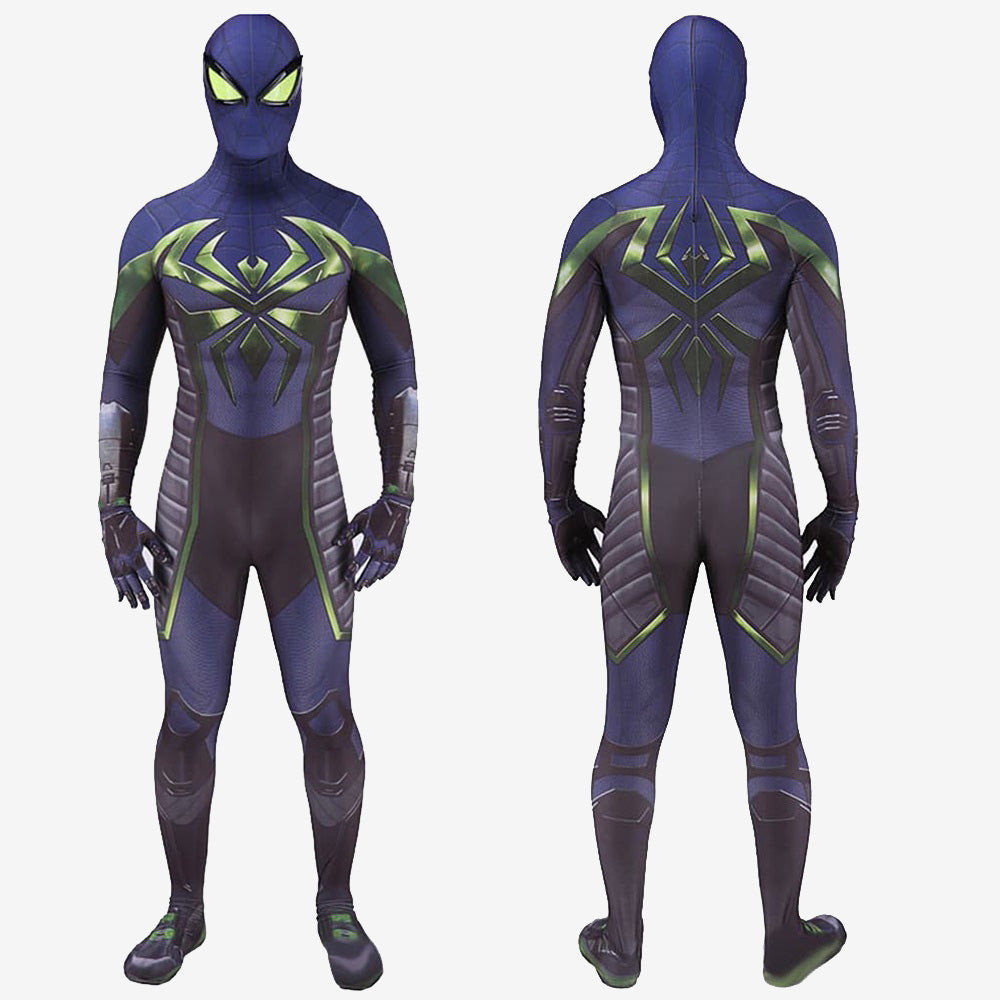 Spider-man PS5 Miles Morales Costume Cosplay Purple Reign Suit For Kids Adult Unibuyplus