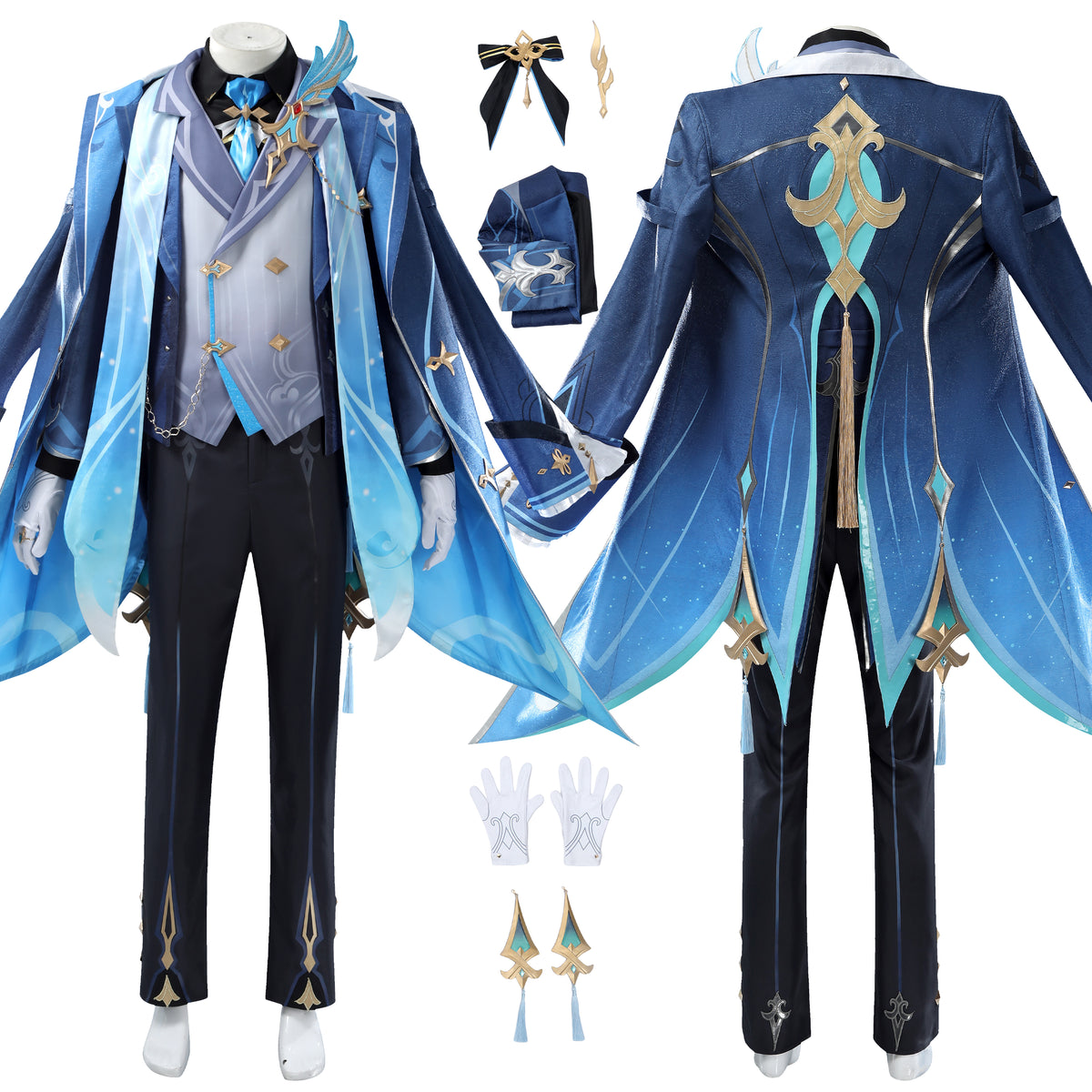 Genshin Impact Neuvillette Costume Melusent Gift Cosplay Suit