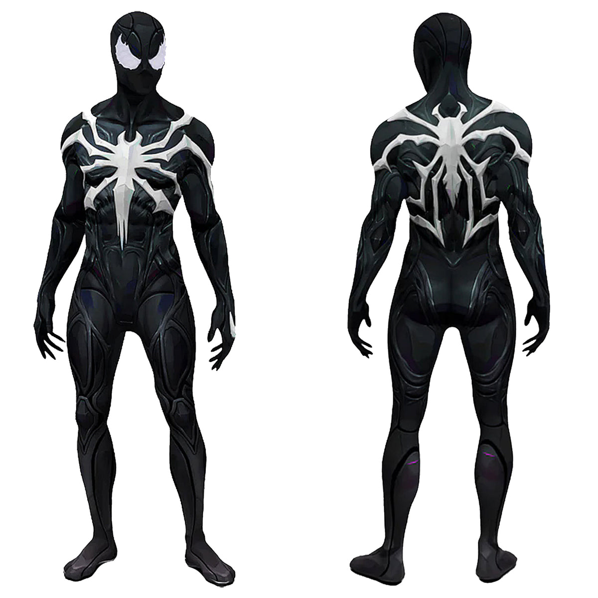 Marvel Rivals Symbiote Spider-Man Costume Cosplay Suit Bodysuit For Kids Adult