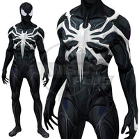Marvel Rivals Symbiote Spider-Man Costume Cosplay Suit Bodysuit For Kids Adult