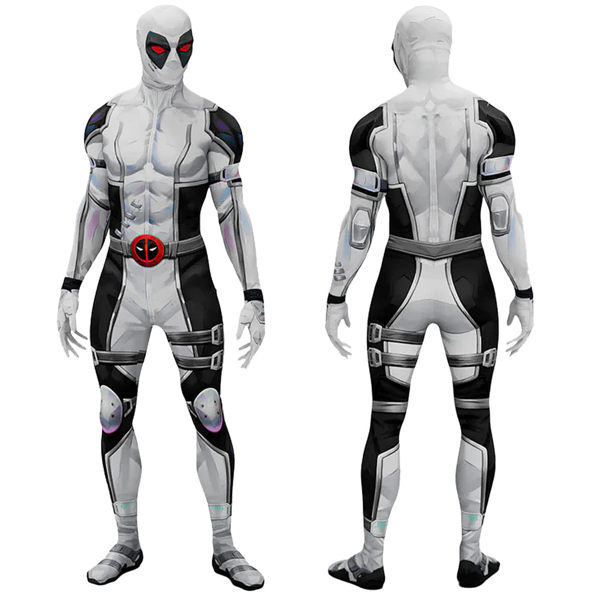 Marvel Rivals Deadpool Costume Cosplay Suit Bodysuit For Men Kids Wade Winston Wilson Grey Version