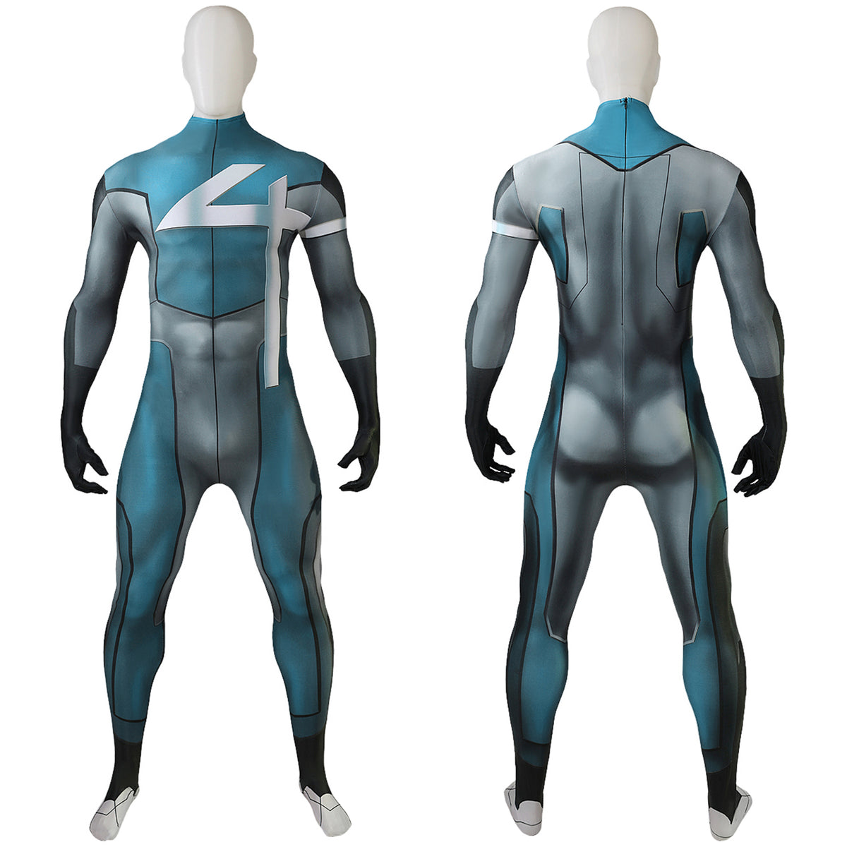 Marvel Comics Mr. Fantastic Bodysuit Costume Reed Richards Cosplay Suit For Kids Adult