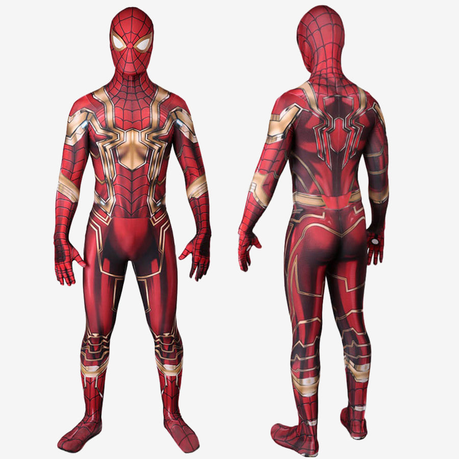 Avengers Infinity War Peter Parker Iron Spider-Man Suit Cosplay Costume Bodysuit