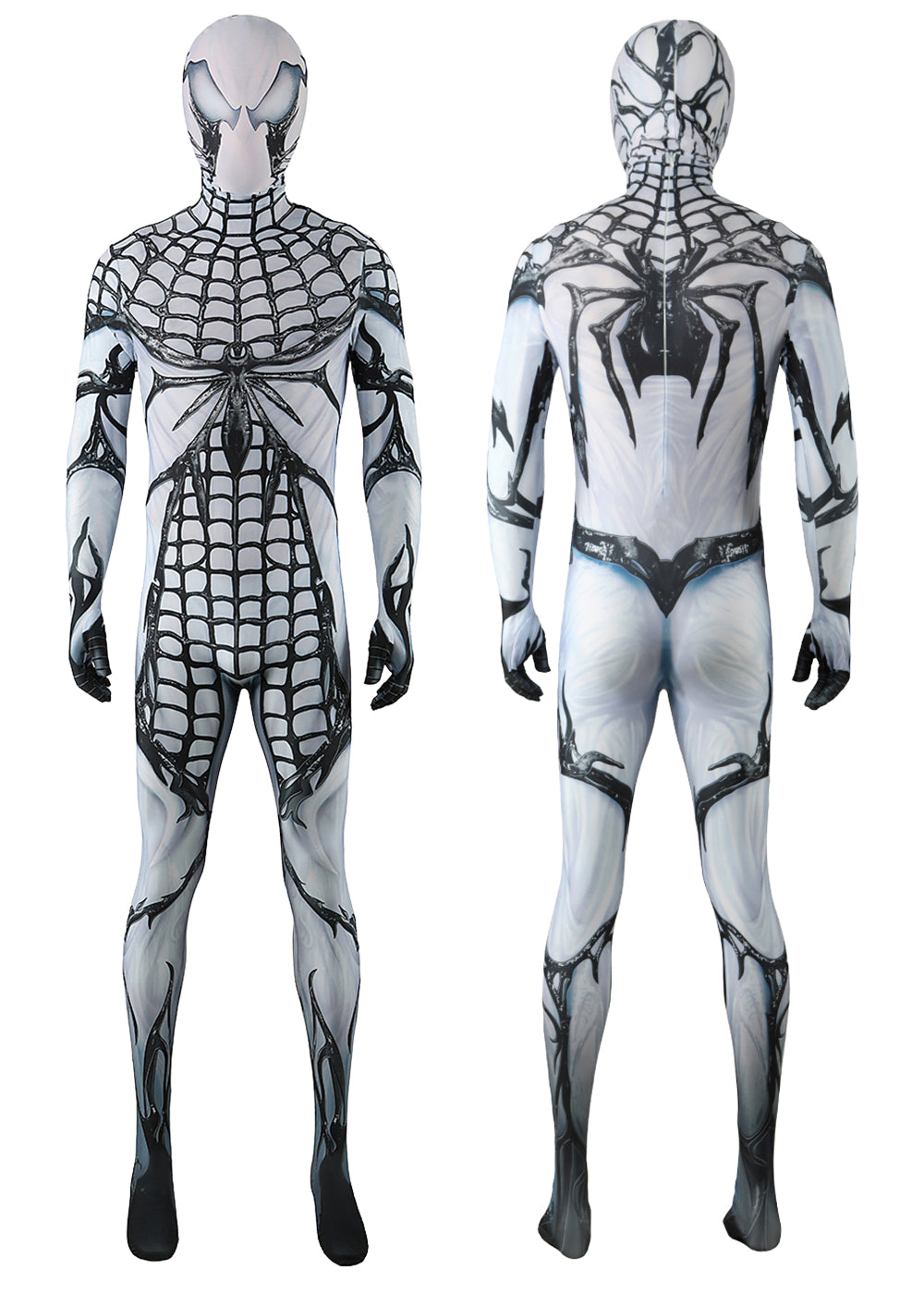 Marvel's Spider-Man 2 Venom Cosplay Costume Suit For Kids Adult White Ver.