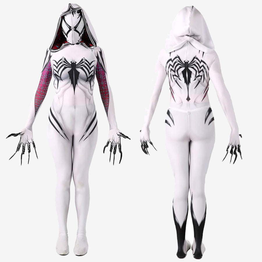 Spider Gwen Stacy Venom Costume Cosplay Suit Outfit For Kids Adult