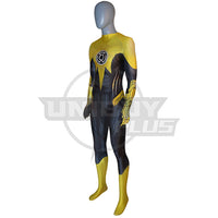 Green Lantern: Emerald Knights Yellow Lanterns Costume Cosplay Suit Sinestro Corps Bodysuit For Kids Adult
