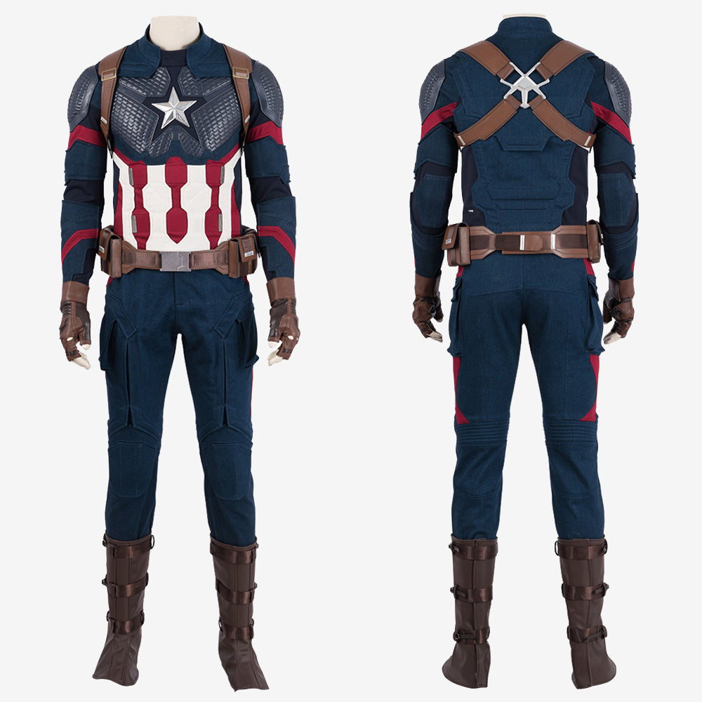 Avengers Endgame Captain America Costume Cosplay Suit Steve Rogers Unibuyplus