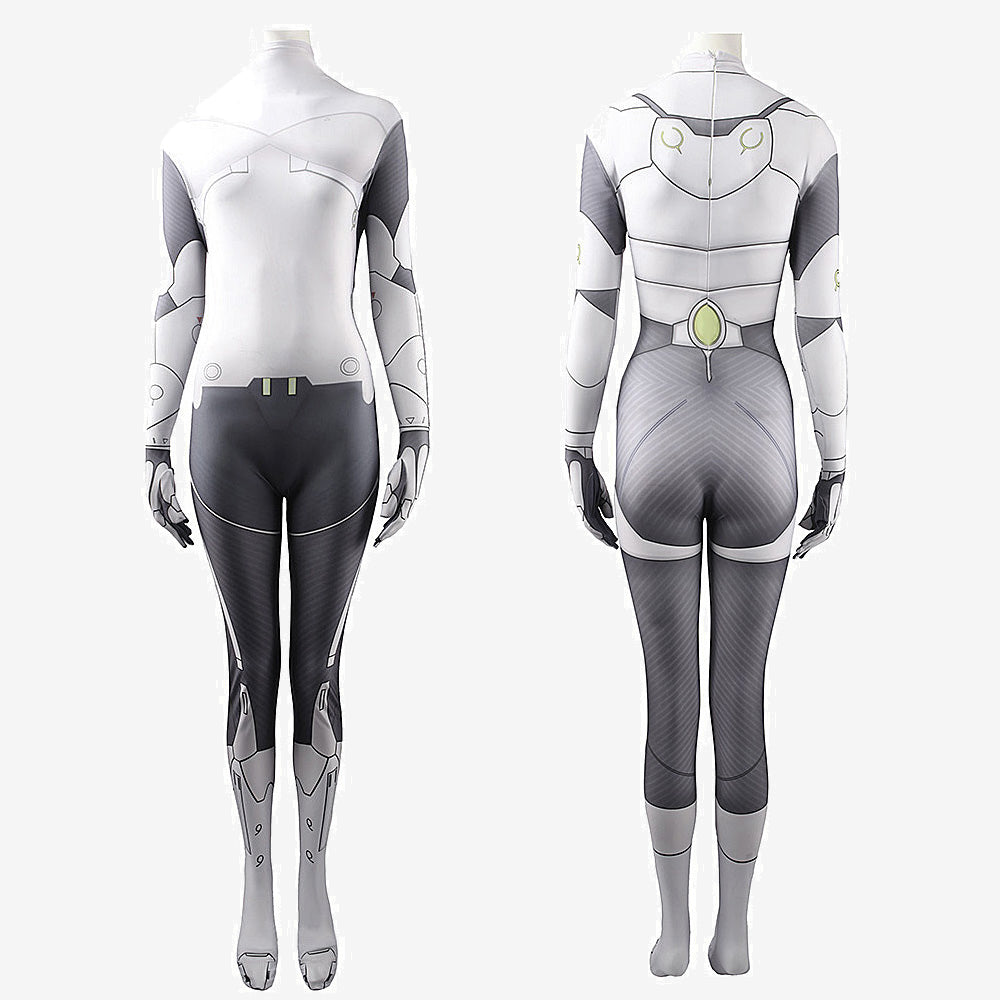 Female Genji Cosplay Costume Overwatch Jumpsuit Ver2 For Kids Adult