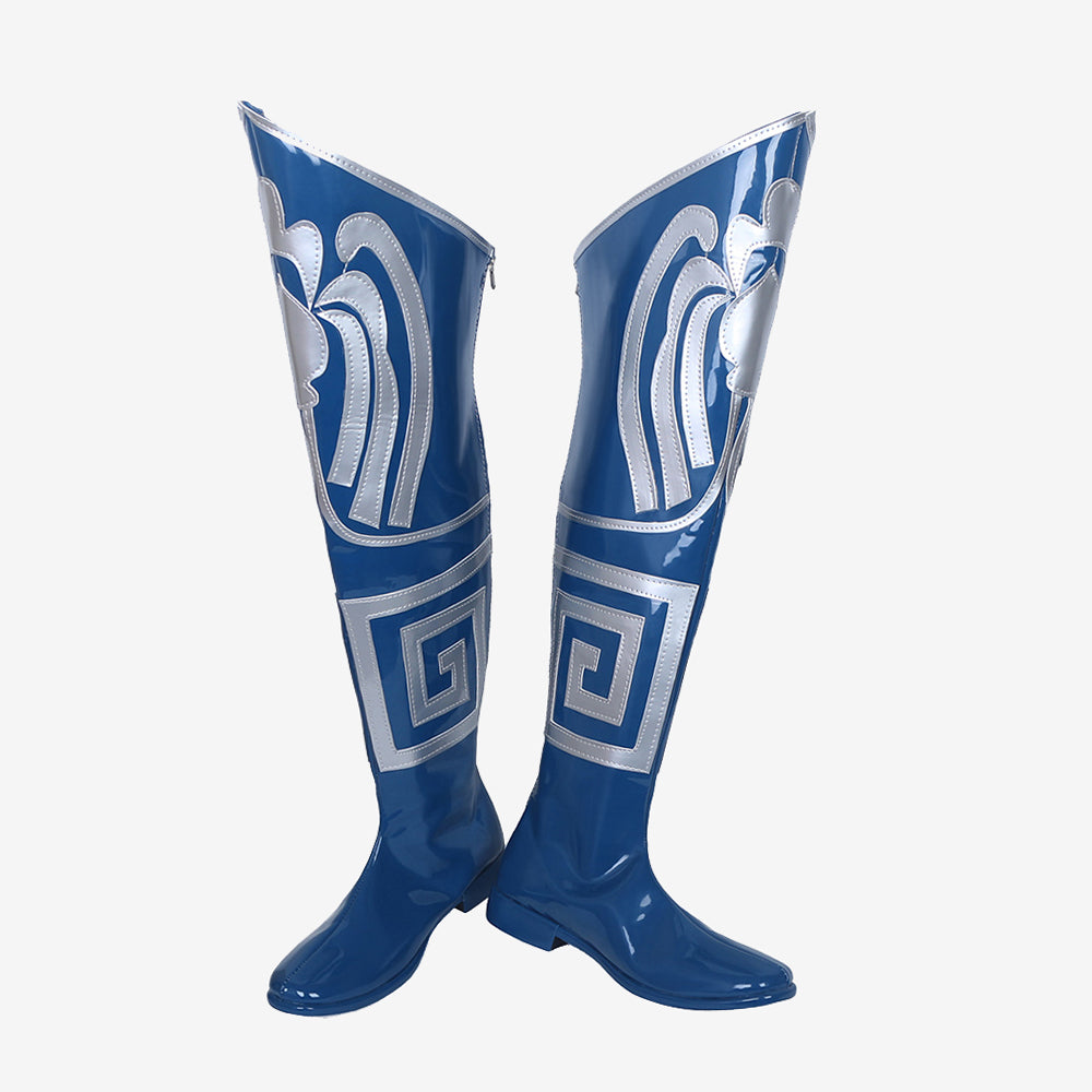 Mortal Kombat 9 Kitana Blue Boots Cosplay Women Shoes Unibuy