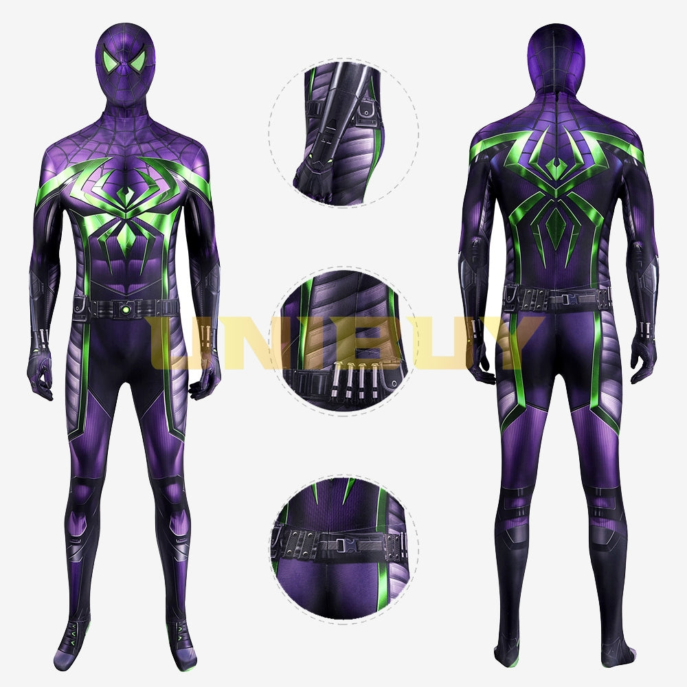 Marvel's Spider-Man Miles Morales Purple Reign Suit Costume Cosplay