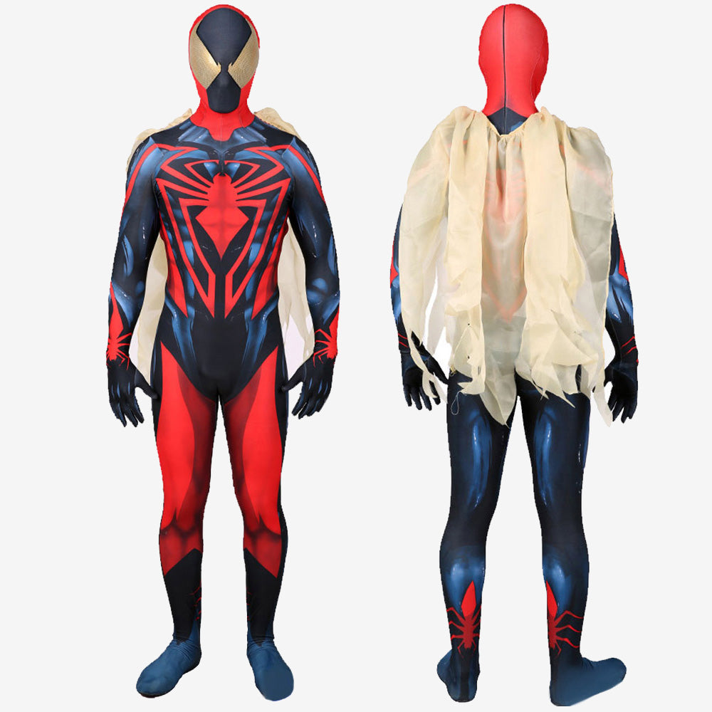 Spider-Man Unlimited Costume Cosplay Suit With Cloak Peter Parker Unibuyplus