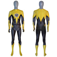 Green Lantern: Emerald Knights Yellow Lanterns Costume Cosplay Suit Sinestro Corps Bodysuit For Kids Adult